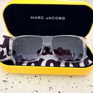 Brand New Marc Jacobs Sunglasses – Transparent Gray Frame, Dark Lenses